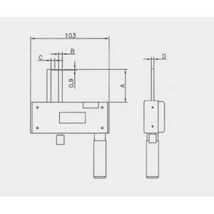 Outil de mesure interne pour les anneaux Seeger avec broches alignées - Product Image 1