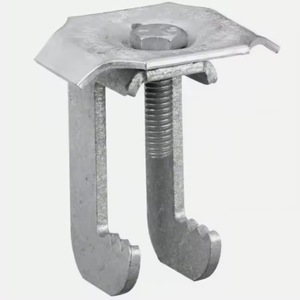 Clips et serres-câbles en acier galvanisé à bas prix, revêtement zinc anti-corrosion, pour plateformes, passerelles et <span class=keywords><strong>fixation</strong></span> mur-sol - Product Image 1