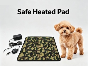 Waterproof Anti-Chew Cord Overheat Protection Puppy Winter Sleeping Removable Washable Safety Pet Electric Heating Pad - Product Image 2