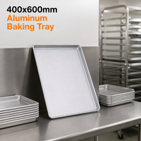 Plateaux de cuisson en aluminium robustes 400x600, plaque de cuisson en aluminium de 1,4 mm d'épaisseur, plateau profond pour four de boulangerie professionnelle