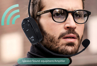 Microphone dynamique USB sans fil FM Haut-parleur d'enseignant Casque Microphone à revers UHF