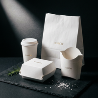 Boîte à hamburger en kraft écologique recyclable imprimée sur mesure, boîte à emporter jetable de qualité alimentaire pour restaurant de restauration rapide