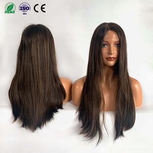 <span class=keywords><strong>Perruque</strong></span> <span class=keywords><strong>juive</strong></span> de luxe pour <span class=keywords><strong>femme</strong></span>, en cheveux vierges européens de qualité supérieure, brun foncé, style Remy lisse, avec base en dentelle, livraison rapide - Product Image 1