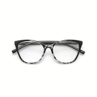 Lunettes de lecture unisexes œil de chat, monture à motif marbré, verres PC à bord complet, anti-lumière bleue, légères et durables