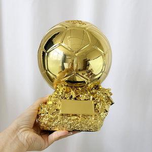 Balón <span class=keywords><strong>de</strong></span> fútbol <span class=keywords><strong>de</strong></span> resina dorada, Premio trofeo <span class=keywords><strong>de</strong></span> evento - Product Image 4