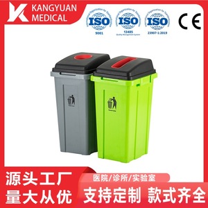 Outdoor Waste <b>Bin</b> 100L Rectangular <b>Plastic</b> With <b>Lid</b> For Outdoor Use Gray And Green Colors Customizable Size - Product Image 2