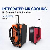 Machine de nettoyage au laser pulsé portable 500W, refroidie par air, machine de nettoyage au laser industrielle pour l'élimination de la rouille des métaux AL-FL-C500