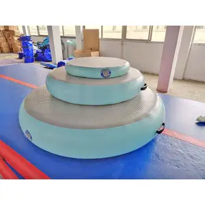 DWF Drop Stitch AirSpot Inflatable Bouncy Round Air Track Gymnastics Circle Air Spot Set