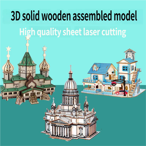 Rompecabezas Educativo 3D de Madera para Armar - Modelo de Arquitectura Rusa para Decoración de Interiores y Juguete (para Niños y Adultos) - Product Image 6