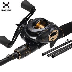 <span class=keywords><strong>Canne</strong></span> à pêche HASIDA Black <span class=keywords><strong>Fox</strong></span> 2.1M entièrement en carbone, action rapide, haute résistance, 3 embouts, et moulinet de pêche avec système de freinage magnétique HD - Product Image 1