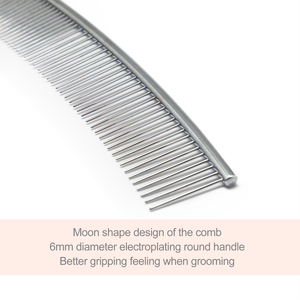 Baoli ODM Peigne <span class=keywords><strong>de</strong></span> toilettage pour chiens <span class=keywords><strong>de</strong></span> taille moyenne et chats, en acier inoxydable, pour démêlage et massage, finition électrolytique - Product Image 3