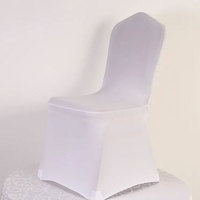 Vente en gros de housses de chaises de banquet de mariage en feuille d'argent housse de chaise en spandex extensible à volants en polyester pour événements