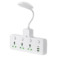 Adaptateur USB exclusif, prises EU/UK, veilleuse, prises de type US, volets de sécurité, prises universelles, multiprise