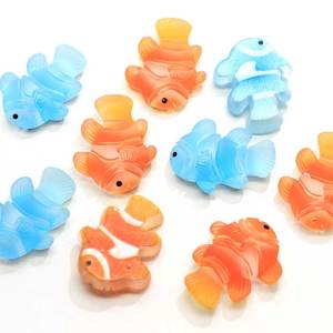 Cabochons en résine transparente givrée, animaux marins variés (poisson, crabe, hippocampe), à dos plat, breloques pour la création de bijoux DIY - Product Image 5