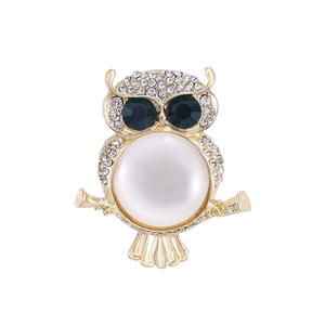 2024 Women's <strong>Owl</strong> Bird Rhinestone Brooches and Pins Alloy <strong>Jewelry</strong> with Plating Technology for Weddings and Engagements - Product Image 6