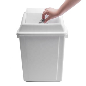 20L Household Office Durable Plastic Trash Cans With Lid Kitchen Waste Barrel With Diaper Pail