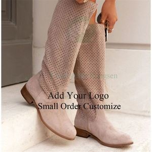 Bottes à talons hauts noires en <span class=keywords><strong>daim</strong></span>, à bout pointu, fines, au-dessus du genou, pour femme de bureau, style exotique, vente en gros - Product Image 2