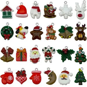 Colorful Resin Christmas Pendants 24 Styles Cartoon Themed For DIY Jewelry Accessories Unisex Gift Charms - Product Image 5