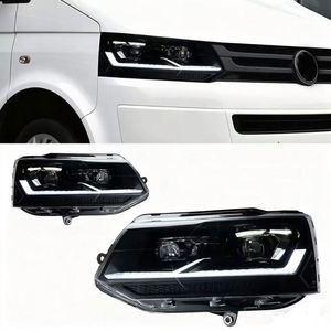 MJ pour Volkswagen VW <span class=keywords><strong>Multivan</strong></span> <span class=keywords><strong>T5</strong></span> Transporter phares LED <span class=keywords><strong>2010</strong></span> 2015 lampe frontale mise à niveau T6 phare LED DRL lumière avant - Product Image 2