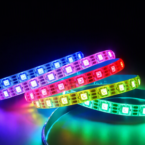 Bande LED RGB 5050 à PCB étroit de 6 mm, WS2811 SM16703, lumière à effet d'eau courante pleine couleur, 12 V, 60 LED/m, bande LED fine - Product Image 1