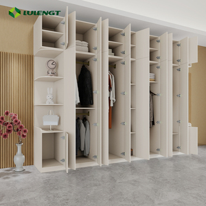 Mobiletto da <span class=keywords><strong>Parete</strong></span> Moderno con Soluzione di Stoccaggio Aperto, Design a Griglia, Armadio Superiore per Casa Minimalista - Product Image 5