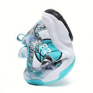 Chaussures de <span class=keywords><strong>basket</strong></span>-ball montantes pour hommes et femmes, baskets <span class=keywords><strong>mi</strong></span>-hautes en maille respirante à lacets, tissu extensible, mode extérieure, été et hiver - Product Image 6