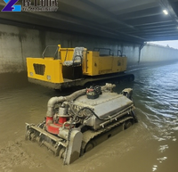 Роботизированный золотодобывающий дноуглубительный комплекс ROV с дистанционным управлением, гусеничный робот-дноуглубитель для трубопроводов, машина для очистки трубопроводов