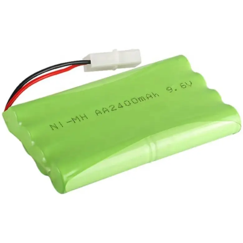 AA 2400mah 9.6v Bateria NiMH Bateria NiMH Bateria NiMH para brinquedo de RC Elétrico com cabo USB de carregamento