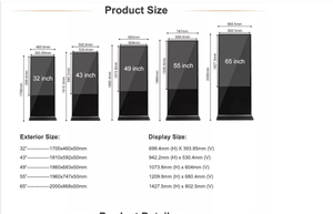 Pantalla táctil vertical interactiva de 43, <span class=keywords><strong>55</strong></span>, 65 pulgadas, tótem de pie, pantalla táctil digital para interiores - Product Image 6