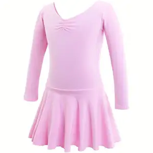 Sleeveless Short Sleeve Ballet Dress Cotton Dancewear Training Leotard for Girls Kids for Performance Dance