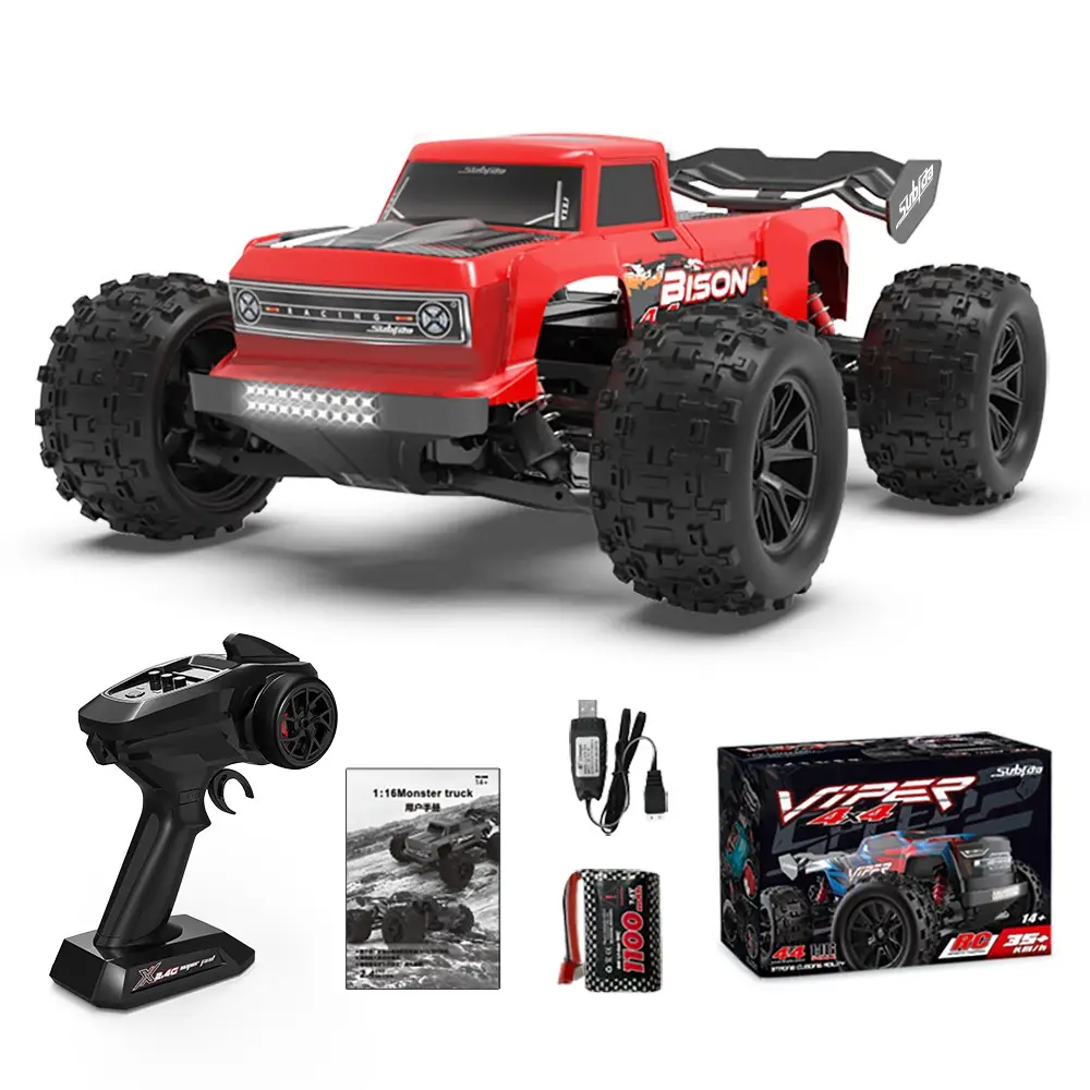 2.4G Hobby Model Toy High Speed 4WD Off Road lega parte metallica 35 km/H Big Truggy Radio Control 1/16 auto elettrica 4 x4 RC Truck