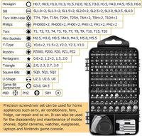 115 en 1 tournevis Mini tournevis de précision Multi ordinateur PC téléphone portable appareil portable réparation isolé main outils à la maison