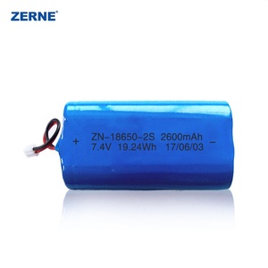 แบตเตอรี่ลิเธียมคุณภาพสูงแบบชาร์จได้ 7.4v ชุดแบตเตอรี่ลิเธียม 18650 2s 2600mah 500-Cycle ทรงกระบอก - Product Image 1