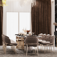 Meubles de salle à manger modernes, ensembles de table et de chaises simples pour 8 luxe