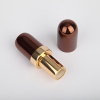 Nouvelle conception de boîtier à rouge à lèvres en forme de capsule de café dorée, tubes de maquillage en aluminium/plastique de qualité supérieure, 3,2-3,5 g, logo personnalisé, marque privée, DIY