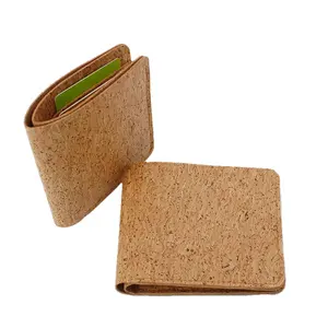 New Designer Trendy Pocket Cork PU Minimalist Billetera Carteras De Para Hombre Leather Mens Wallet