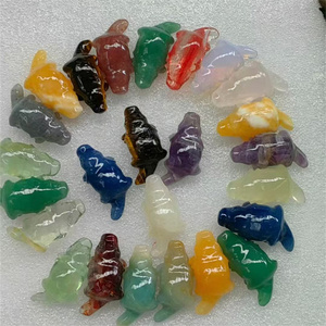 New Arrivals 35mm Crystals Healing Crafts Natur Multi Color Quartz Crystal Platypus Figurine for Decor