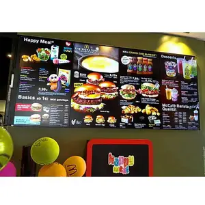 49 pollici A CRISTALLI LIQUIDI Digital Signage Ristorante Mcdonald LCD Pubblicità Digitale Bordo del Menu