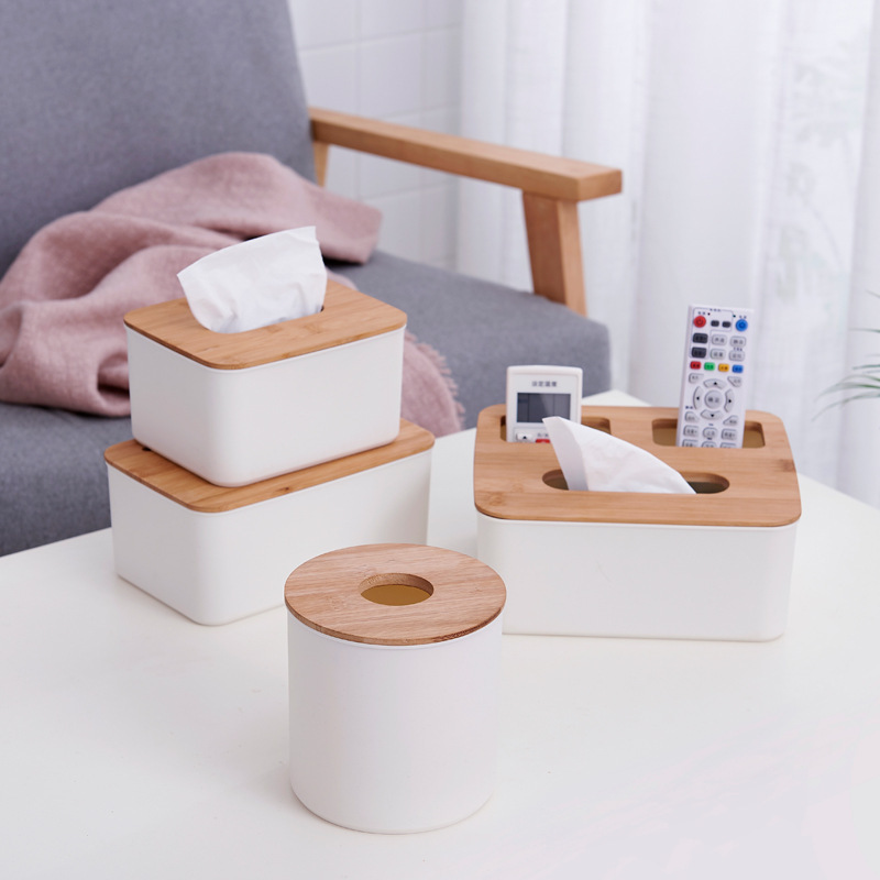 Scatola Per Fazzoletti In Legno Con Coperchio | Contenitore Elegante Con Tessuto Rimovibile