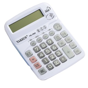 แทคซัน TG-760 เครื่องคิดเลขอิเล็กทรอนิกส์ 12 หลัก แหล่งจ่ายไฟคู่ สีขาว เครื่องคิดเลขตั้งโต๊ะสำหรับสำนักงาน - Product Image 2