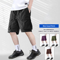 Shorts cargo d'été pour hommes, multi-poches, amples, sport et décontracté, grande taille, style simple et tendance, longueur genou, séchage rapide