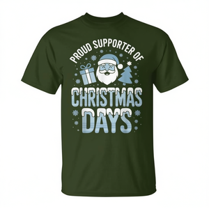 T-shirt « Proud Supporter Of Christmas Days » avec motif Joyeux Noël, taille adulte unisexe - Product Image 2