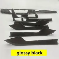 7 pièces fibre de carbone changement de vitesse décor cadre intérieur panneau de porte garniture pour Audi A4 B9 A5 S5 S4 2017-2025 voiture intérieur accessoires