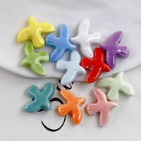 Paloma de Cerámica Colorida, Pájaro Pequeño, Cuentas Dispersas, Accesorios de Joyería DIY, Material para Collar y Pulsera Hechos a Mano