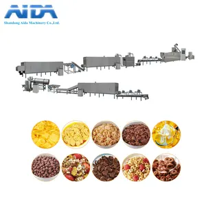 Flocos De Milho Automáticos Máquinas De Embalagem Linha De Produção De Cereais De Pequeno Almoço