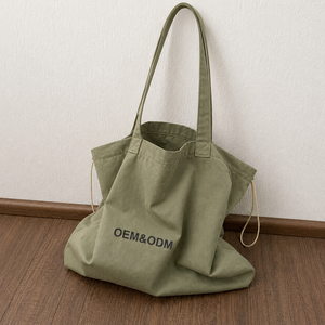 Custom Logo Recycled Thick Cotton Canvas Tote Bag Premium Durable Shopping Tote Bag With Long Handle - Product Image 2