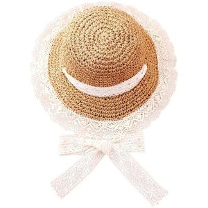 Chapeaux pour enfants : Chapeaux de paille légers d'été pour filles, chapeaux canotiers respirants d'été pour filles, chapeaux de princesse élégants pour bébés - Product Image 5