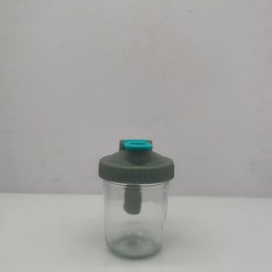 ขวดแก้วใสทรงตรงพร้อมฝาพลาสติกแบบพลิกมีหูจับ ภาชนะแก้วใสสำหรับห้องครัว - Product Image 2