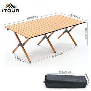 Mesa Plegable de Aluminio para Interiores/Exteriores, con Volumen de Almacenamiento Compacto y Ligero, Adecuada para Mochilas y Uso en Automóviles - Product Image 1
