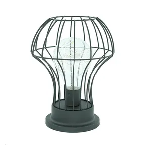 Lampada da tavolo moderna in stile semplice di alta qualità, lampada da vacanza decorativa geometrica in ferro